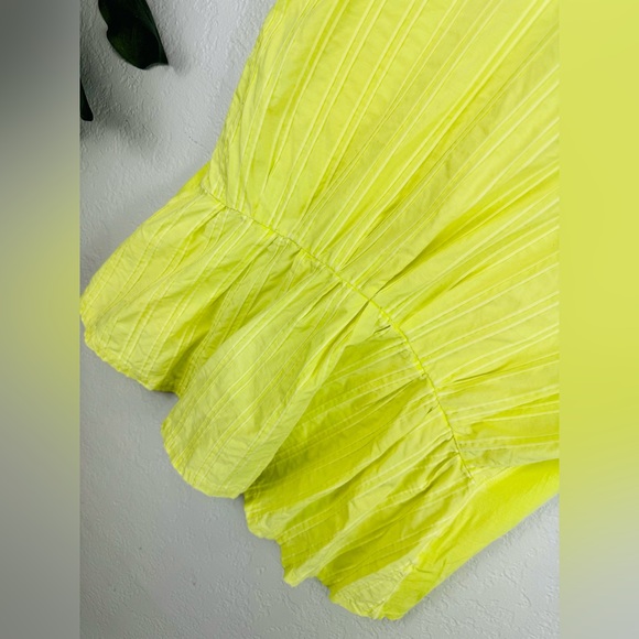 J. Crew Cinched Neon Lime Green Peplum Sleeveless Top Solid XL - Picture 4 of 6